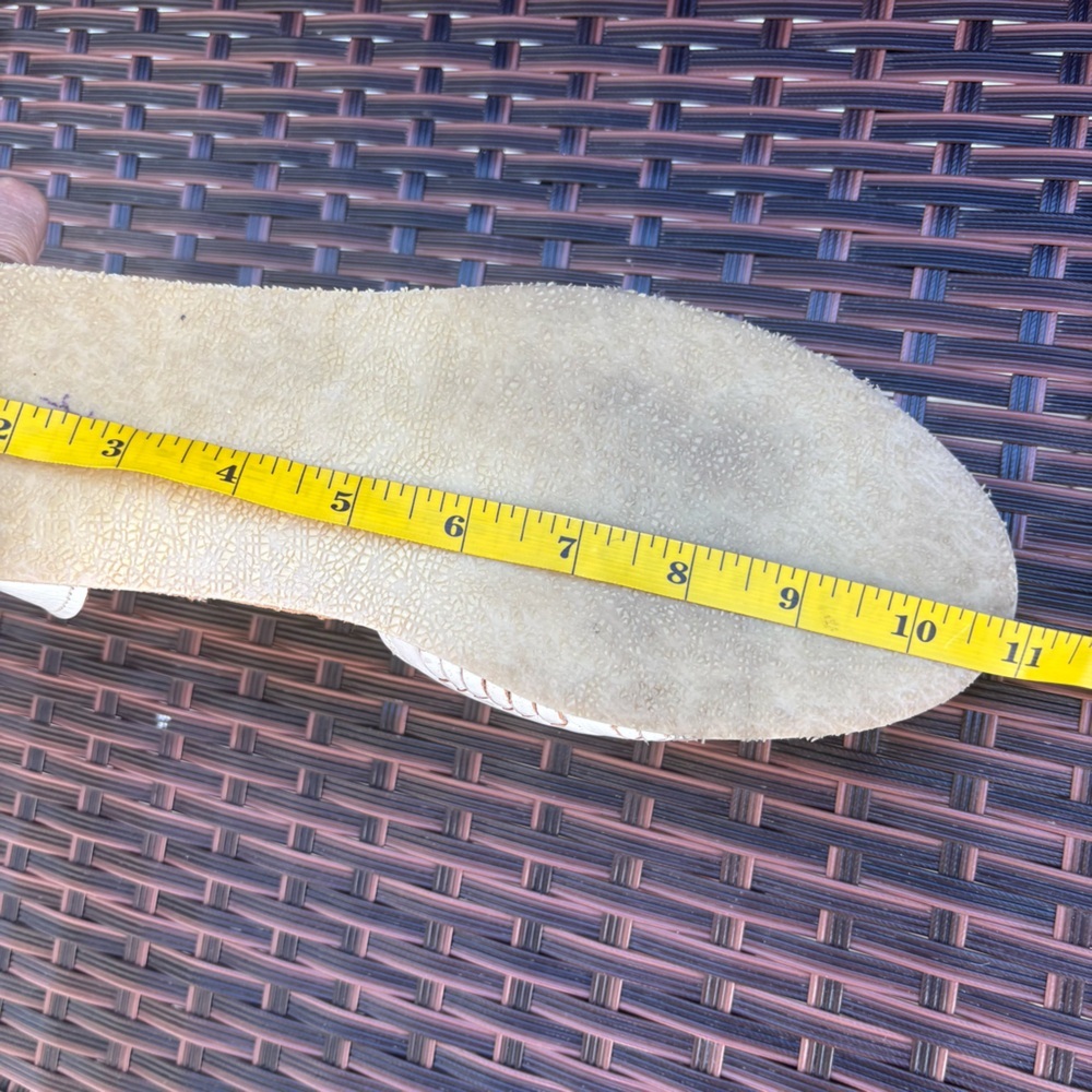 Artesanias Huarache Sandals Womens 10 White Woven Leather Ankle Strap Mexico - Picture 8 of 10